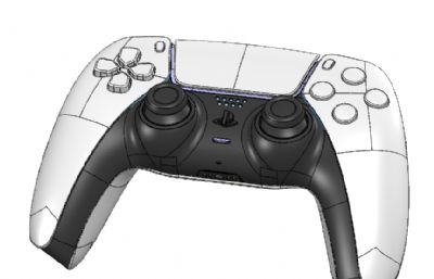 PlayStation 5游戏手柄模型