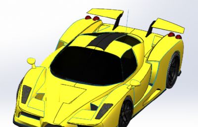 带尾翼的法拉利 恩佐跑车