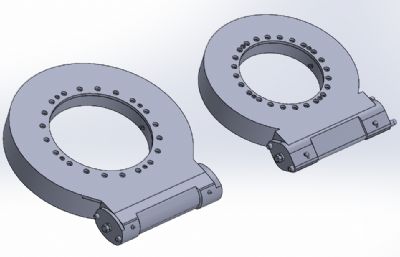 带整体蜗杆的带盖回转支承