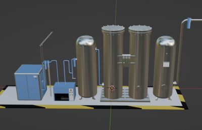水厂臭氧制备设备三维模型