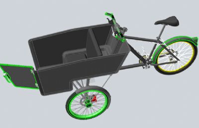 反向三轮自行车