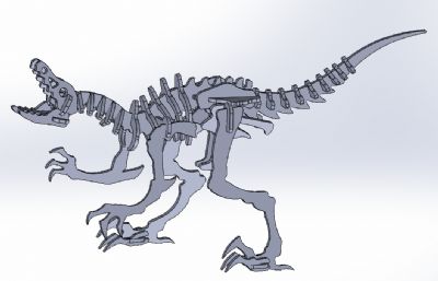 嘶吼的恐爪龙立体拼装图
