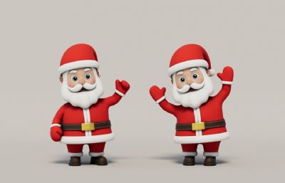 卡通圣诞老人 圣诞节老爷爷 带绑定