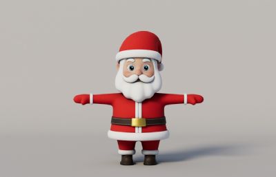 卡通圣诞老人 圣诞节老爷爷 带绑定