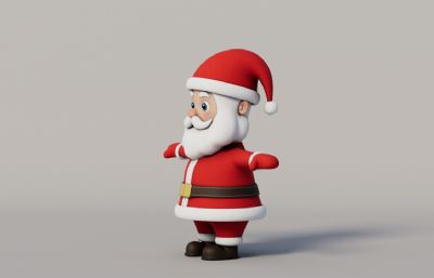 卡通圣诞老人 圣诞节老爷爷 带绑定