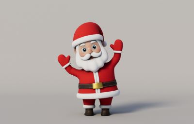 卡通圣诞老人 圣诞节老爷爷 带绑定