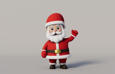 卡通圣诞老人 圣诞节老爷爷 带绑定