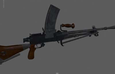 机关枪 歪把子机枪 日式99式轻机枪