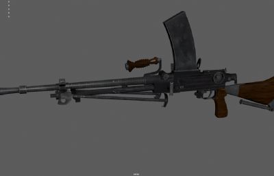 机关枪 歪把子机枪 日式99式轻机枪