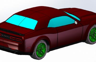 道奇Challenger Demon车模型