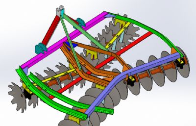 农用三点悬挂耙