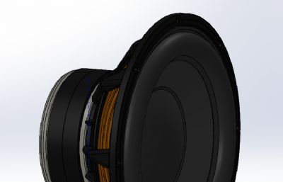 10英寸扬声器三维模型