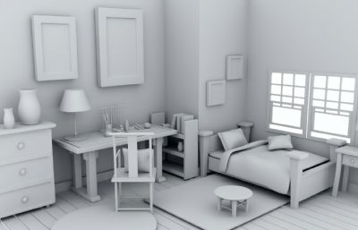 maya卧室动画室内场景