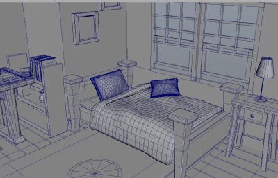 maya卧室动画室内场景