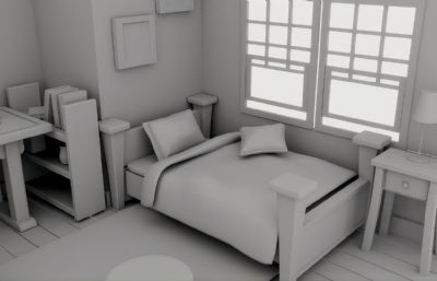 maya卧室动画室内场景