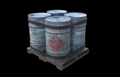 油桶 木板架 感染性化学物品塌陷模型