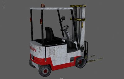 仓库叉车 搬运车 工程车塌陷模型