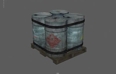 油桶 木板架 感染性化学物品塌陷模型