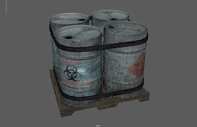 油桶 木板架 感染性化学物品塌陷模型