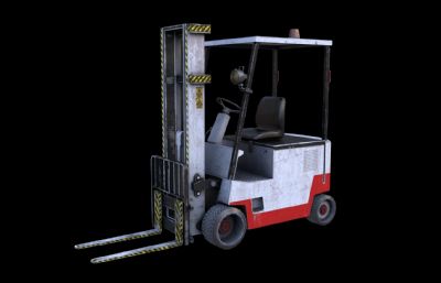 仓库叉车 搬运车 工程车塌陷模型