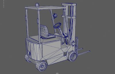 仓库叉车 搬运车 工程车塌陷模型
