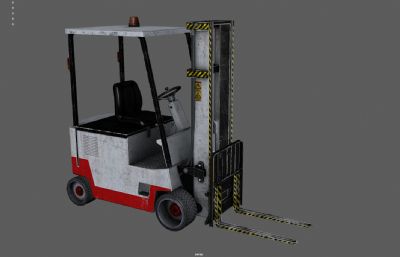 仓库叉车 搬运车 工程车塌陷模型