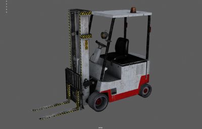 仓库叉车 搬运车 工程车塌陷模型