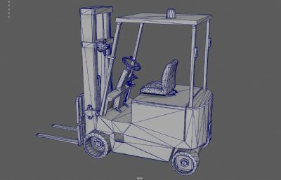 仓库叉车 搬运车 工程车塌陷模型