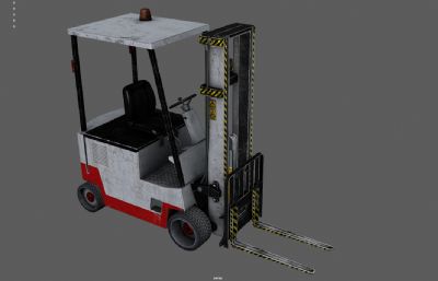 仓库叉车 搬运车 工程车塌陷模型