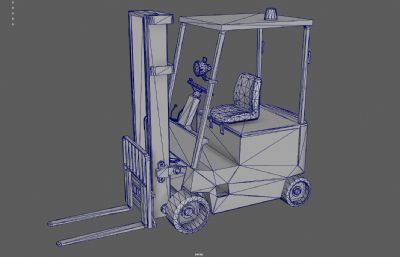 仓库叉车 搬运车 工程车塌陷模型