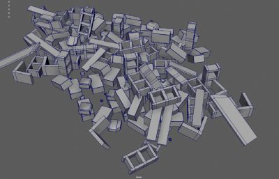 石头堆 砖瓦堆 工地废墟砖块