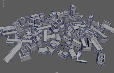 石头堆 砖瓦堆 工地废墟砖块