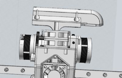 3D打印机双挤出头结构