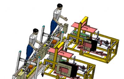 开箱封箱流水线