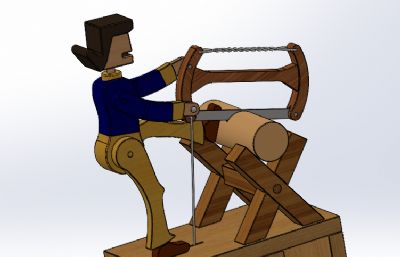 锯木玩具木偶