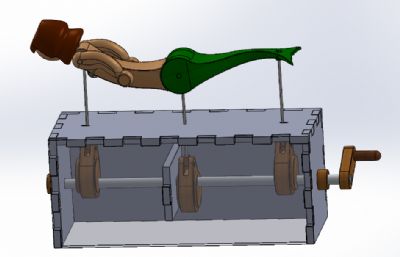 手摇式美人鱼木制玩具