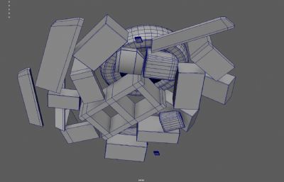 工地废墟 砖块垃圾堆 破木板