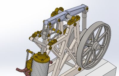 单缸平衡梁式蒸汽机