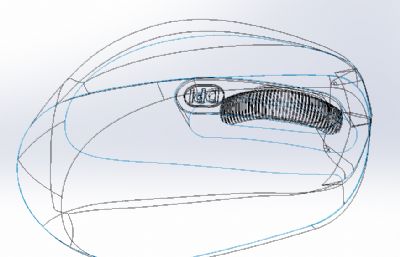 无线鼠标三维模型
