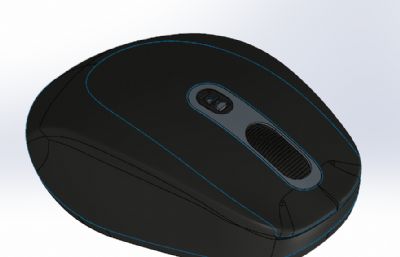 无线鼠标三维模型
