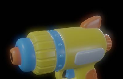 卡通玩具枪 水枪中模 OBJ文件