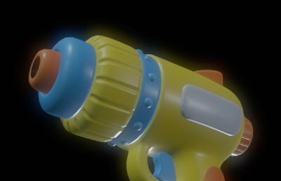 卡通玩具枪 水枪中模 OBJ文件