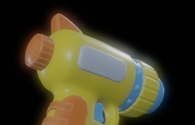 卡通玩具枪 水枪中模 OBJ文件