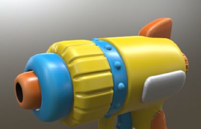 卡通玩具枪 水枪中模 OBJ文件