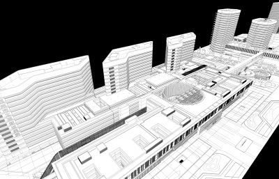 太湖新城医院总平sketchup模型