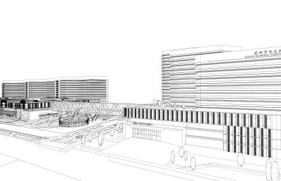 太湖新城医院总平sketchup模型