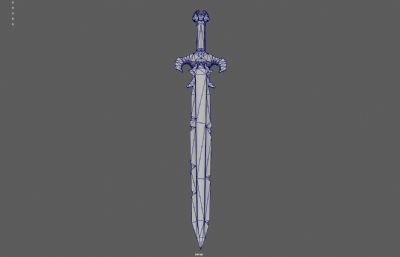 宝剑 游戏玄幻宝剑 长剑魔剑塌陷模型