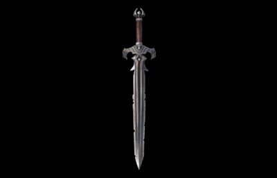 宝剑 游戏玄幻宝剑 长剑魔剑塌陷模型