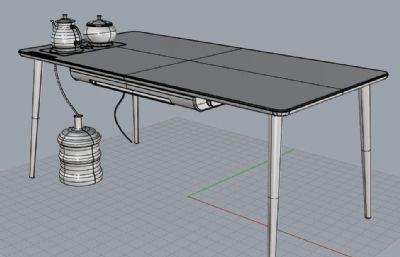 茶室茶艺桌子 木质家具 博古架