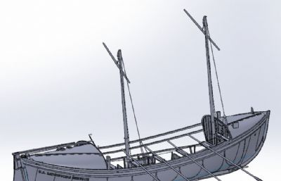 船体结构 帆船结构模型